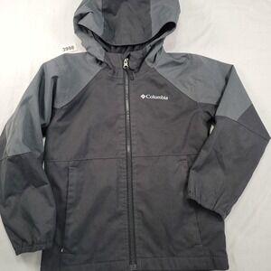 Columbia Kids Jacket Coat Size XS 6/7 Gray Hooded Zip Up Fleece Lined Outerwear